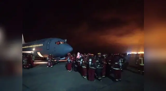 Llegaron en la madrugada en una avión de la FAP