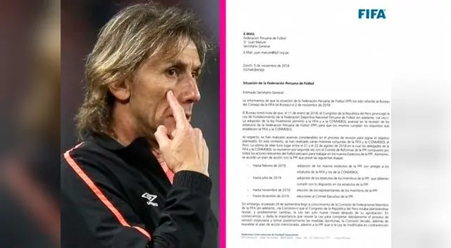 FIFA lanza comunicado  y advierte posible sanción a la FPF