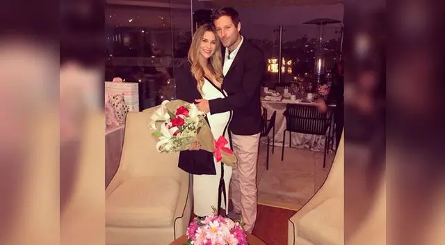 Maria Grazia Gamarra dio a luz a  su pequeña Eva hace unos días