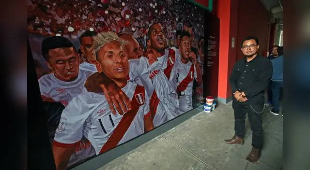Jhon Jairo Acevedo, autor del mural '36 años después'