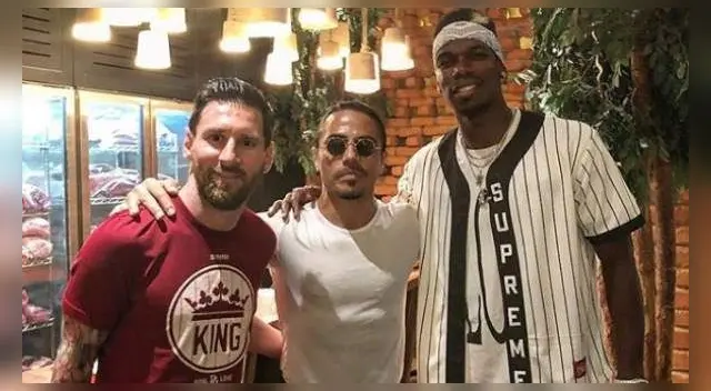 Messi y Pogba tuvieron una amena charla Messi y Pogba tuvieron una amena charla