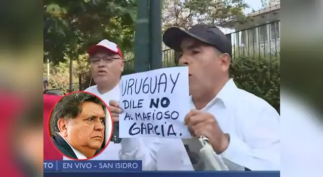 Vecinos hacen plantón contra Alan García en la Embajada de Uruguay