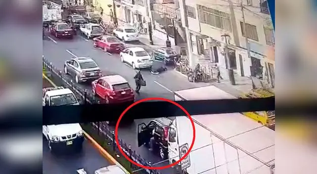 El delincuente fue atrapado metros más arriba El delincuente fue atrapado metros más arriba