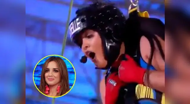 Rosángela Espinoza le jugó una broma pesada a Michelle Soifer en pleno reto de altura en Esto es guerra.