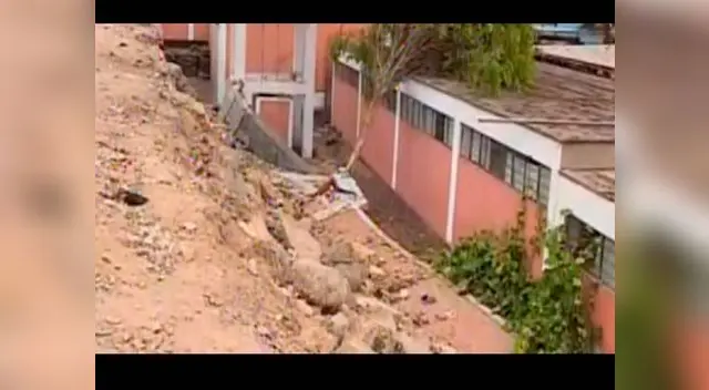 El muro perimétrico del colegio N°6025 Hogar Policial se derrumbó 