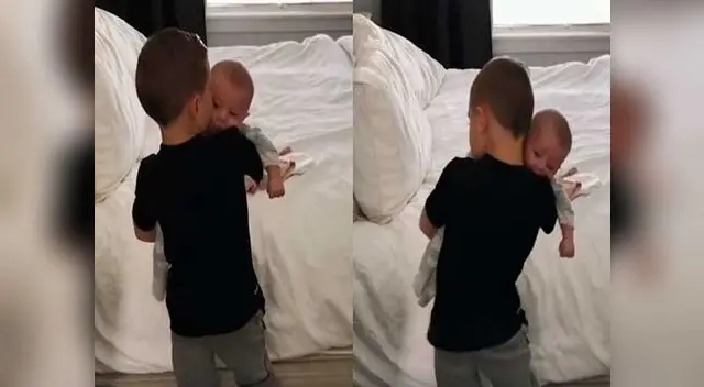 Tierno momento entre hermanos