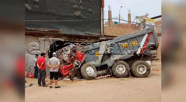 Volquete se estrella contra vivienda y deja una persona muerta