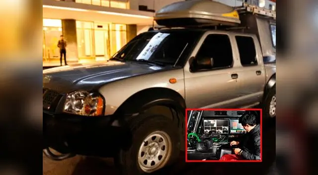 Camioneta del Mininter monitoreaba imágenes Camioneta del Mininter monitoreaba imágenes