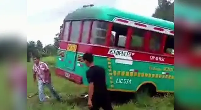 Bus de Iquitos se quedó varado con 40  votantes