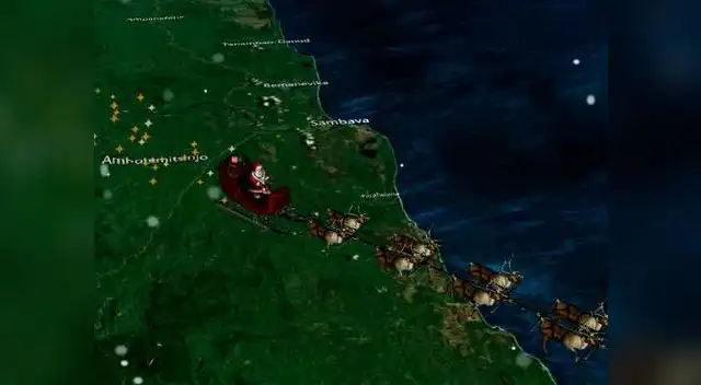 Sigue en vivo el viaje de Papá Noel mientras entrega regalos por todo el mundo