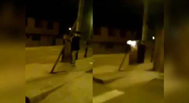 Grupo de amigos enciende pirotécnico en caja de luz y provoca apagón en distrito Grupo de amigos enciende pirotécnico en caja de luz y provoca apagón en distrito