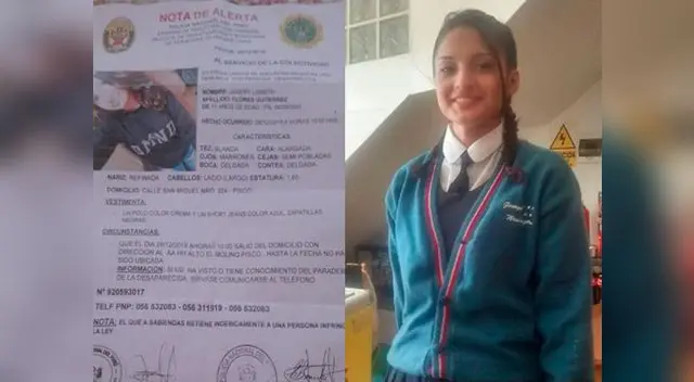 Reportan desaparición de escolar en Pisco Reportan desaparición de escolar en Pisco