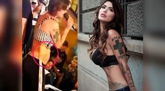 Angie Jibaja protagonizo un hecho polémico en un concierto Angie Jibaja protagonizo un hecho polémico en un concierto