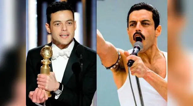 Remi Malek estuvo acompañado por Roger Taylor y Brian May, integrantes de la banda Queen Remi Malek estuvo acompañado por Roger Taylor y Brian May, integrantes de la banda Queen