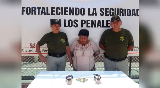 Personal de INPE detuvo a Amparo Silva de Villavicencio con celular en su sandalia