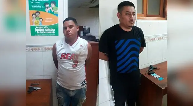 Se le encontró a los sujetos dos armas de fuego