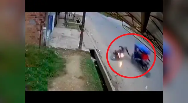 Mujer cayó aparatosamente tras ser atacada por delincuentes en Pucallpa