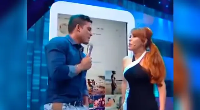 Magaly Medina le hizo una broma que lo puso nervioso al cantante