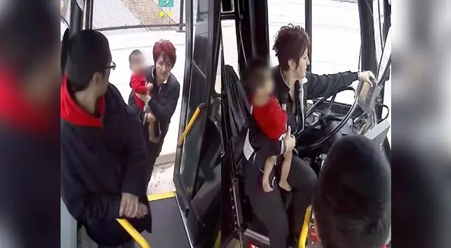 Conductora de autobús rescata a bebita Conductora de autobús rescata a bebita