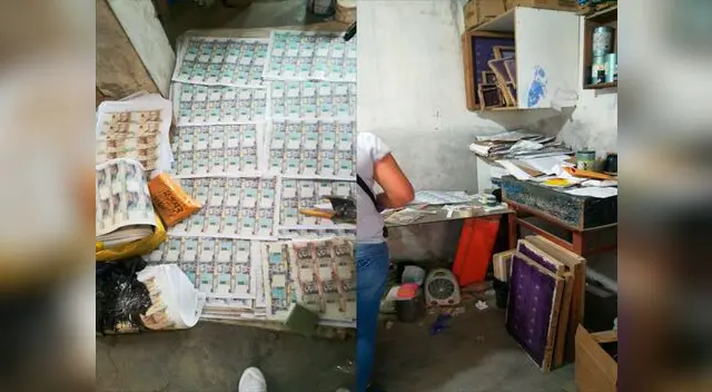 Hacían los retoques al billete en forma artesanal