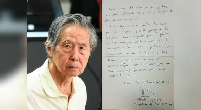 Alberto Fujimori envió carta desde la clínica Alberto Fujimori envió carta desde la clínica