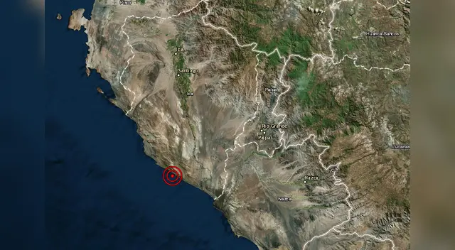 El epicentro fue cerca a Nazca en Ica El epicentro fue cerca a Nazca en Ica