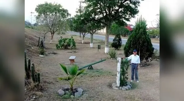Anciano convierte basural en plaza argentina
