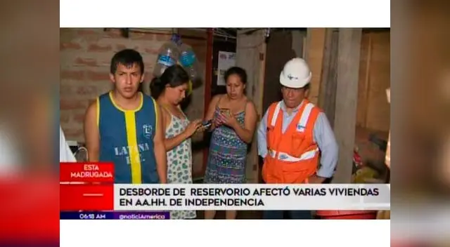 Desborde de agua causó alarma entre vecinos de Independencia