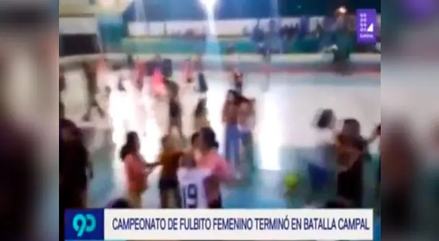 Campeonato de fulbito femenino terminó en una gresca 