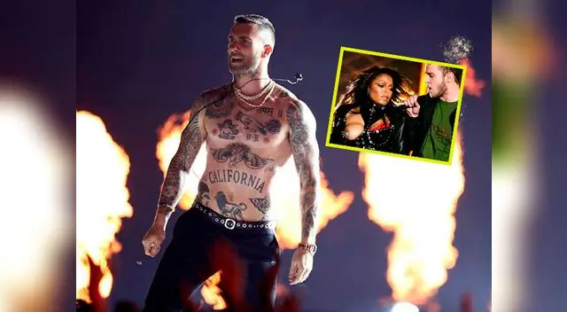 Adam Levine en el Super Bowl Adam Levine en el Super Bowl