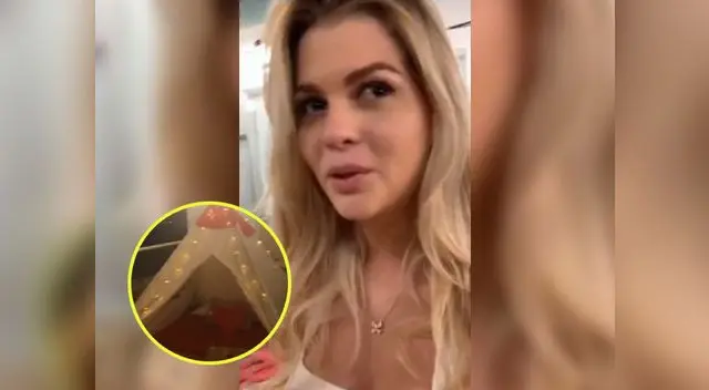 Brunella Horna terminó con lágrimas en los ojos al ver cómo su detalle romántico terminó destrozado