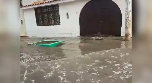 Precipitaciones inundaron calles en Chiclayo Precipitaciones inundaron calles en Chiclayo