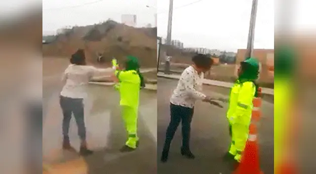 Mujer agrede con insultos racistas y un palo a una inspectora en Arequipa