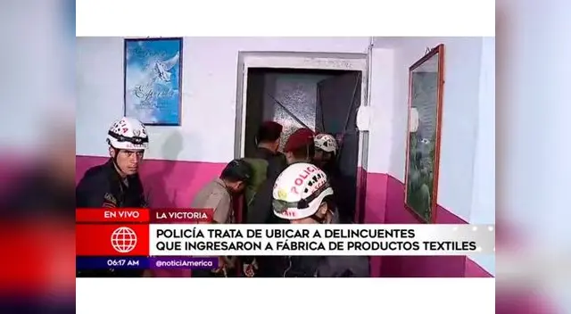 Delincuente quedó atrapado en fábrica