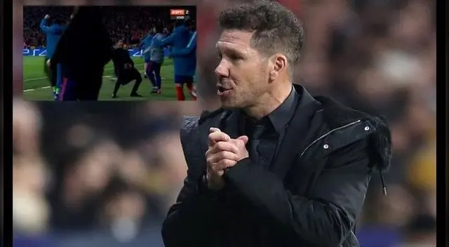 Diego Simeone se sobrepasó en sus festejos
