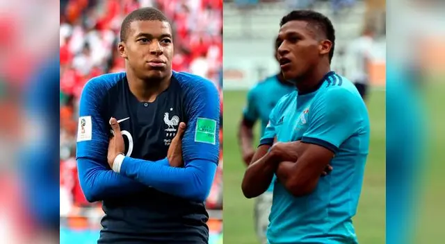 Fernando Pacheco celebró el único gol del partido como Kylian Mbappé