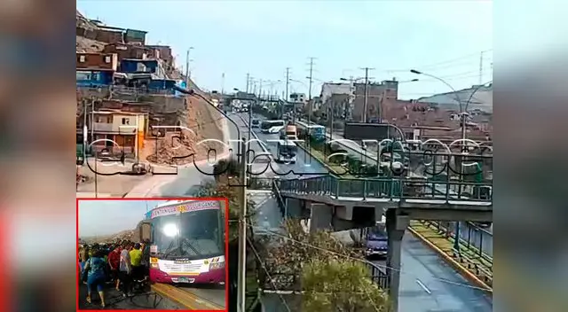 Cámaras de seguridad grabó el momento del accidente en la av. Néstor Gambetta.