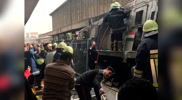 Un tren chocó y estalló en El Cairo dejando muertos y heridos Un tren chocó y estalló en El Cairo dejando muertos y heridos