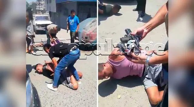 Delincuentes fueron reducidos luego de varios disparos de la PNP