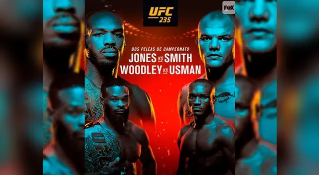 UFC EN VIVO | Jones vs Smith EN VIVO vía Fox Action UFC Fight Pass DirecTV Movistar | Tyron Woodley vs Kamaru Usman: hora y canal TV ver UFC 235 ONLINE GRATIS