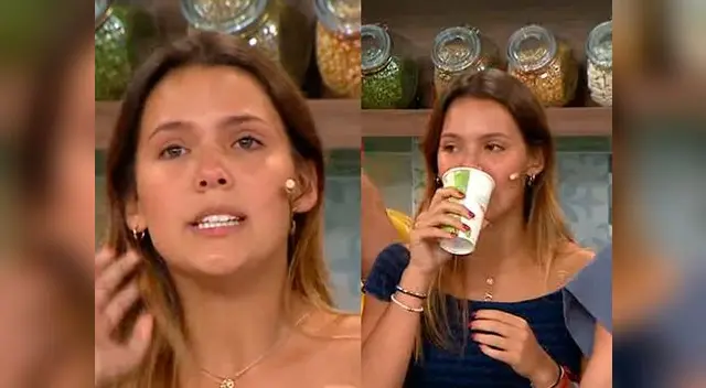 Novia de Patricio Quiñones es obliga a tomar emoliente en vivo