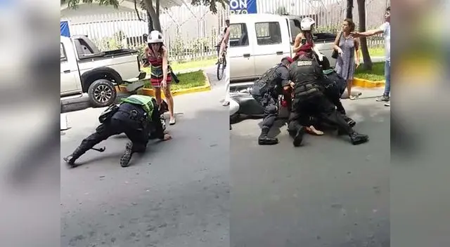 Transeúntes filmaron cobarde agresión contra policía Transeúntes filmaron cobarde agresión contra policía