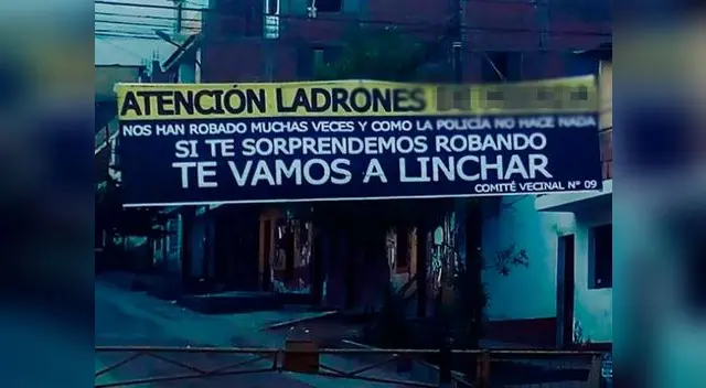 Singular cartel advirtiendo al hampa en Carabayllo Singular cartel advirtiendo al hampa en Carabayllo