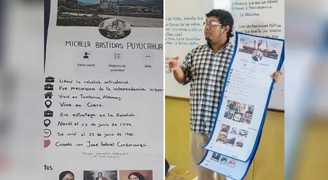 Maestro decidió crear ''perfiles de Facebook'' de personajes de la historia del Perú