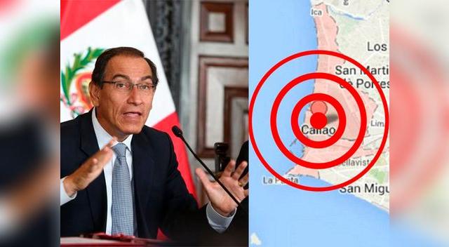 Martín Vizcarra estaba en el Callao cuando inició sismo