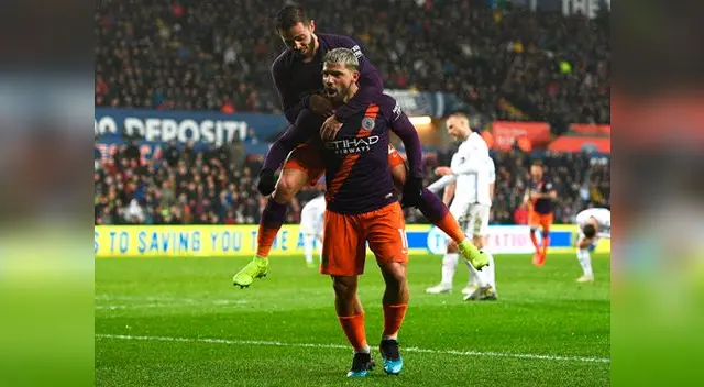 Manchestert City logra estupenda remontada ante Swansea con gol del 'Kun' Agüero