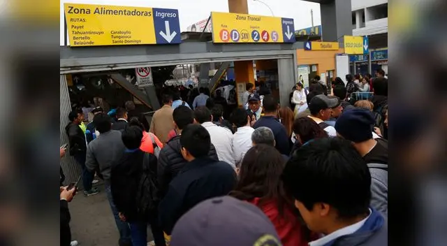 La medida fue anunciada en los portavoces de la estación Naranjal del Metropolitano