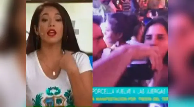 Jazmín Pinedo le jala las orejas a Nicola Porcella Jazmín Pinedo le jala las orejas a Nicola Porcella