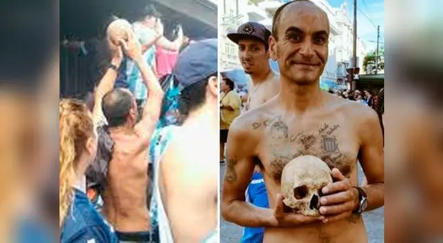 Racing campeón: hincha de la Academia llevó el cráneo de su abuelo para lucirlo en los festejos