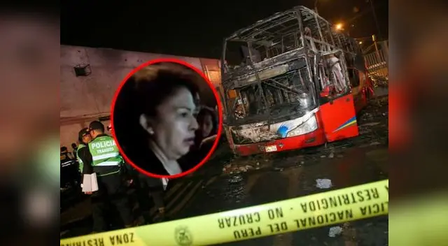 Mujer aseguró que echaron gasolina a bus minutos antes de iniciarse el incendio Mujer aseguró que echaron gasolina a bus minutos antes de iniciarse el incendio